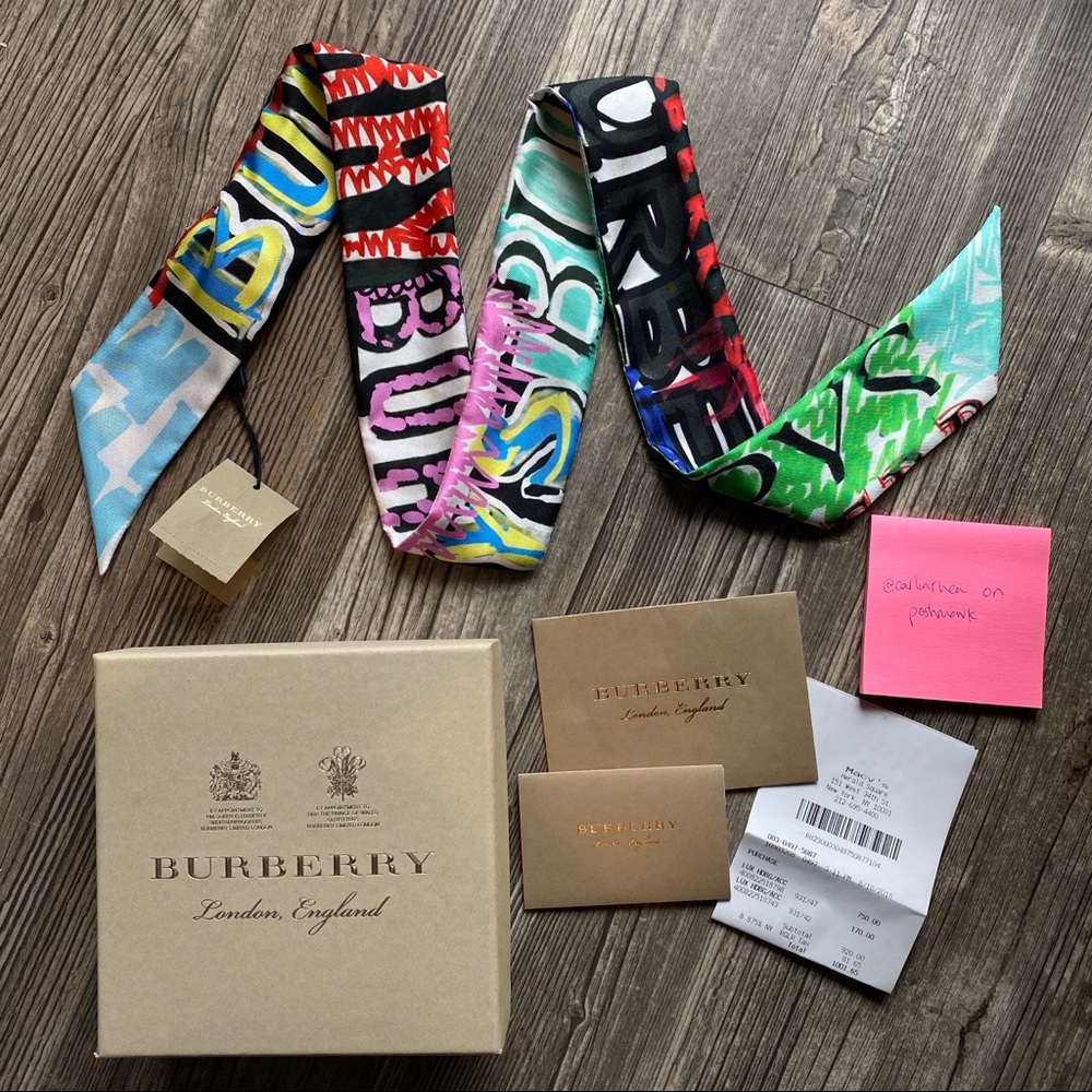 Burberry Graffiti Collection Silk Twilly BNWB
